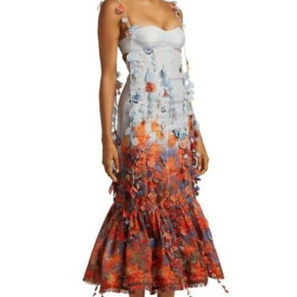 Zimmermann Dresses & Skirts - ZIMMERMANN Wild Botanica Printed Petal Midi Dress